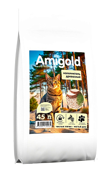 Древесный наполнитель для кошачьего туалета. 3кг (Amigold)