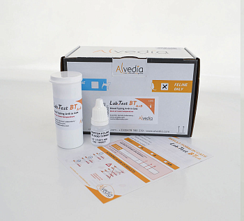 Экспресс-тест для определения группы крови кошек LABTEST BT A+B FELINE ALVEDIA Франция